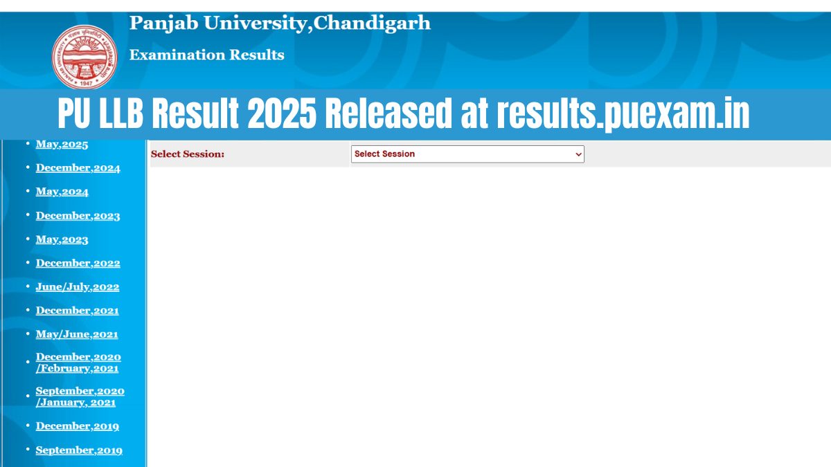 PU LLB Entrance Result 2025 Released at results.puexam.in; Download Scorecard Here